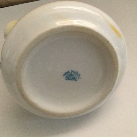 Vintage Hand painted Nippon small pitcher/ milk jar floral blue pink flowers - Picture 5 of 6